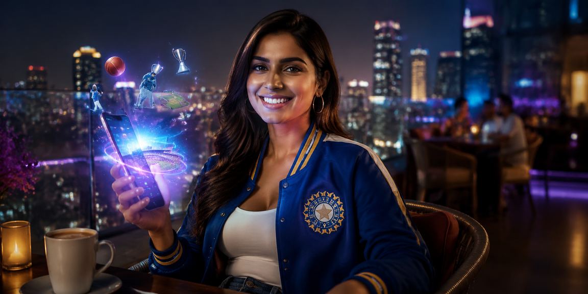 Indian cricket match being streamed on mobile device