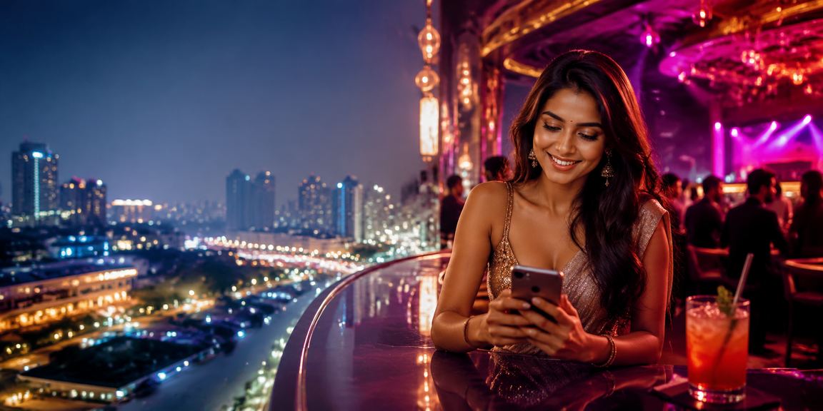 Player using mobile device for payments in Pune city casino environment